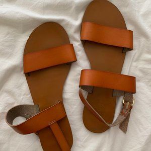 Target Brown Leather Sandals